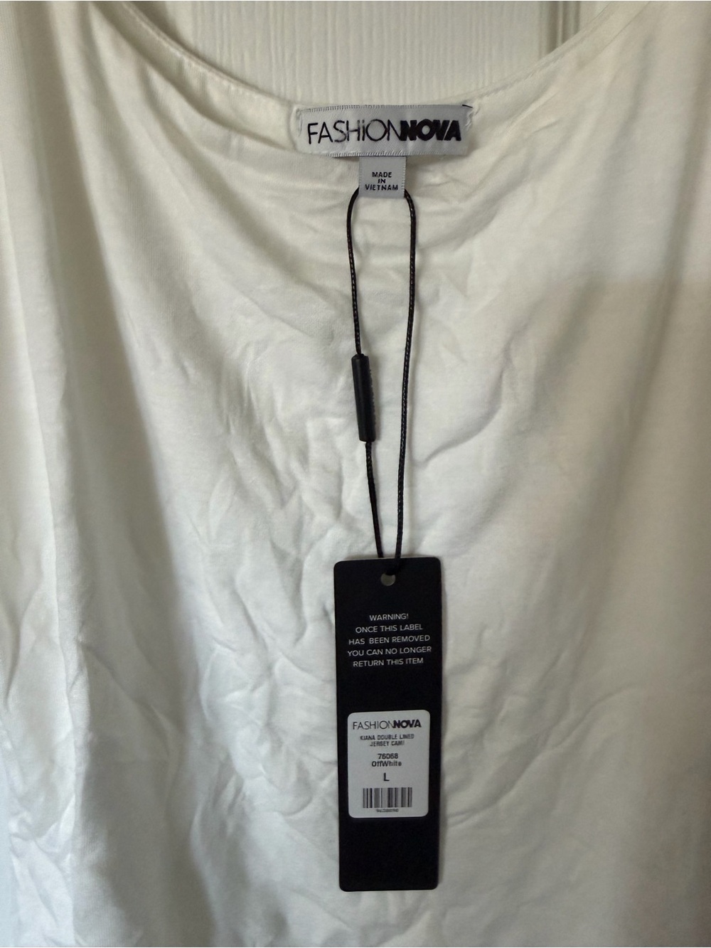 Fashion Nova White Slim Spaghetti-Strap Cami - Picture 4 of 4